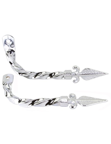 Twisted Muffler With Arrow End Chrome.